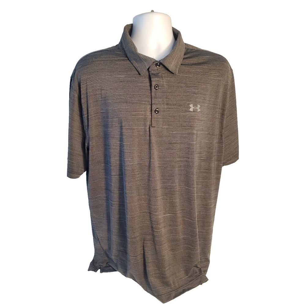 Under Armour Heatgear Loose Fit Men's 2XL Gray Polo Shirt